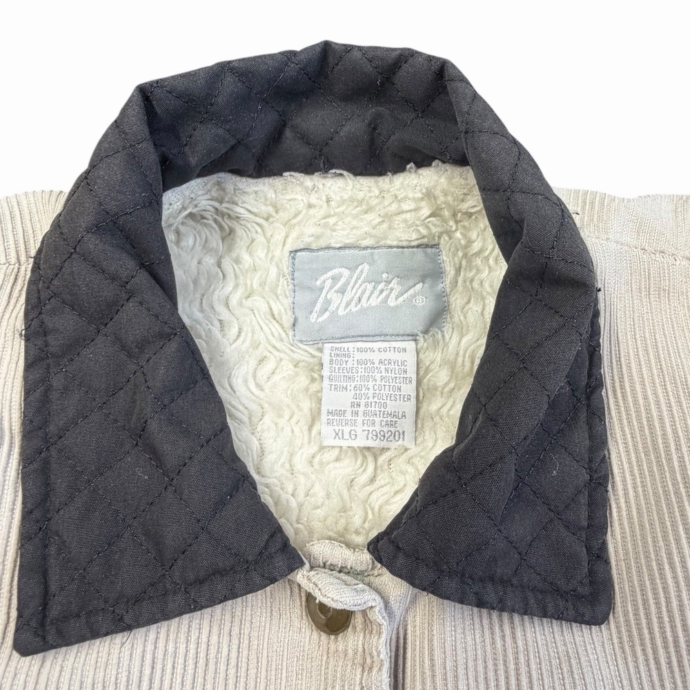 Blaire Quilted Corduroy Barn Jacket with Contrast‎ Collar Size XLG - Picture 8 of 16
